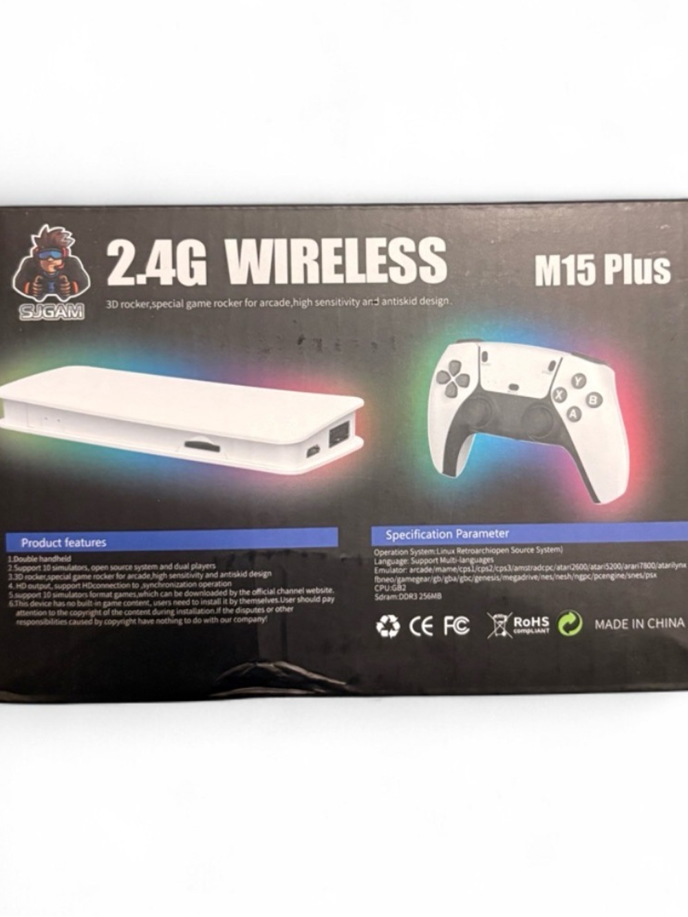 M15 Plus 2.4G Wireless White Game Controller